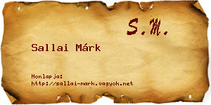 Sallai Márk névjegykártya